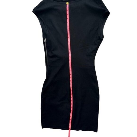 Helmut Lang Women’s Draped Bodycon Black Dress Size 4 - Picture 8 of 11
